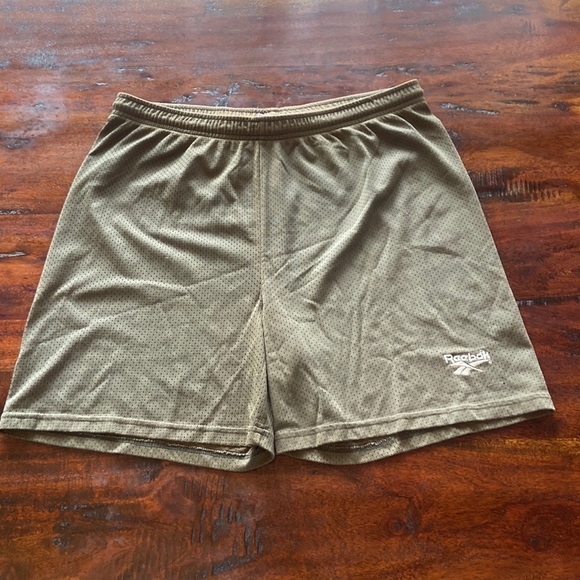 Vintage 80s Brown Reebok Made in the USA workout shorts in Size M -No Drawstring - Picture 1 of 6